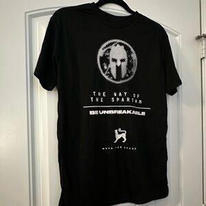 Black Spartan Graphic T-Shirt the way of the spartan Sz M soft